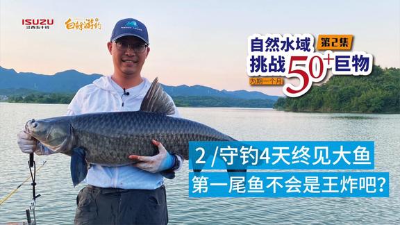 白条杀手 守了4天终于等到青鱼狂口，第一尾就抱不动 [视频]