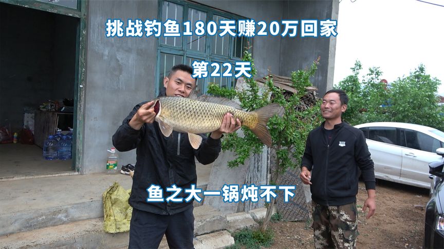 阿果爱钓鱼 农夫送来一条大鲤鱼 [视频]