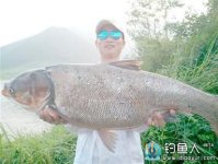 湖北钓友水库钓起1米多长白鲢鱼 重约30斤 [图文]